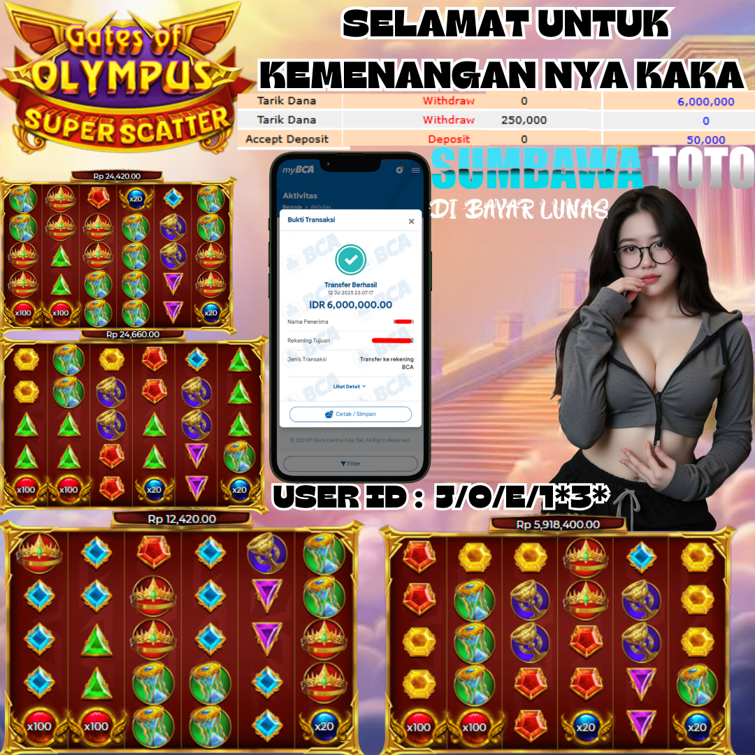SELAMAT UNTUK MEMBER SETIA SUMBAWATOTO TELAH JP DENGAN MODAL KECIL MEMNAG BESAR !!!